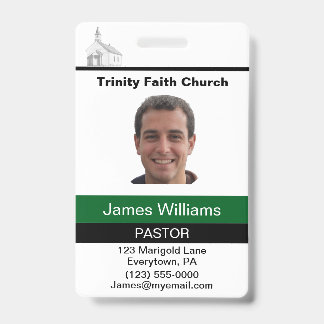 Pastor Custom ID Badge