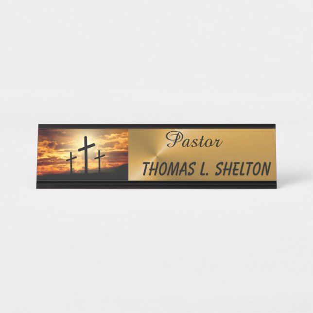 PASTOR  DESK NAME PLATE (Front)