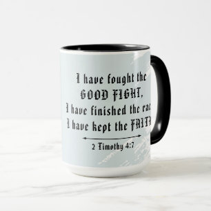 Pastor Gift Good Fight Scripture Mug