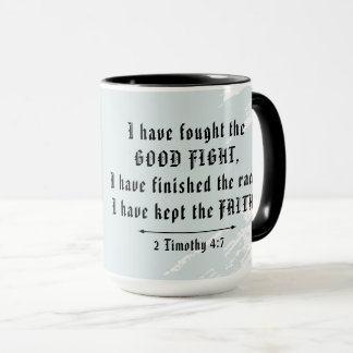Pastor Gift Good Fight Scripture Mug