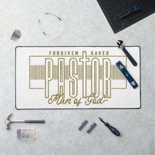 Pastor Man Of God Desk Mat