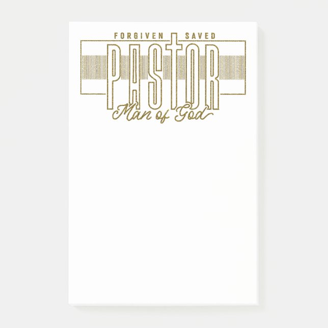 Pastor Man Of God Post-It Notes (Front)