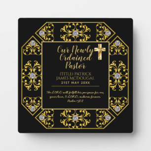 Pastor Newly Ordained Installation Gift Customized Plaque