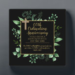 PASTOR Ordination Anniversary Verse - Personalized Plaque<br><div class="desc">ANY number of years as an Ordained Pastor, Priest Minister Deacon etc. Ordination Anniversary personalized commemorative keepsake Gift with text template fields for you to add name, date and other text as desired. Add a personal message, greeting, Bible verse, scripture, proverb. Suitable for any milestone 1st 5th 10th 15th 20th...</div>