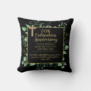 PASTOR Ordination Anniversary Verse - Personalized Throw Pillow