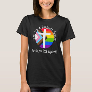 Pastor Pride for Ally Lgbtqia+ Lutheran Inclusive T-Shirt