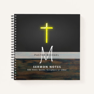 PASTOR Priest Minister Deacon Monogram Journal