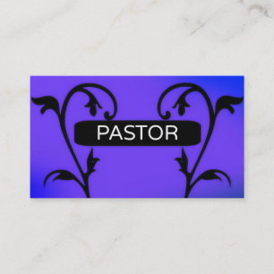 Pastor Purple Sign Business Card
