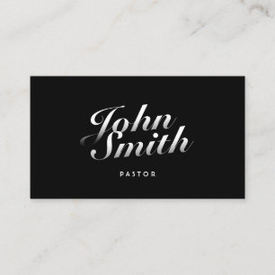 Pastor Stylish Calligraphic Business Card