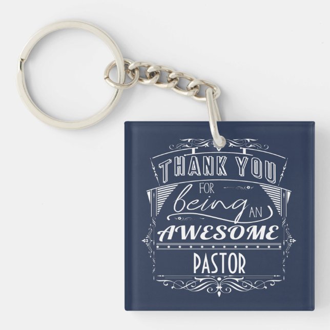 Pastor Thank You Appreciation Keychain (Front)