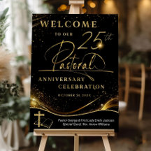 Pastoral anniversary welcome sign, Church annivers