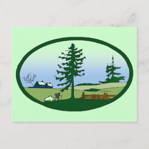 Pastoral Countryside Postcard