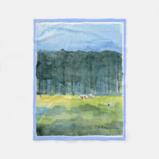 Pastoral Landscape Fleece Throw