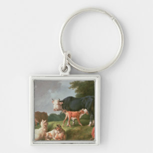 Pastoral Scene Keychain