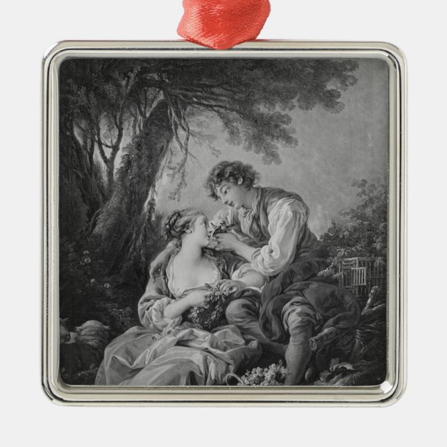 Pastoral scene metal ornament (Front)