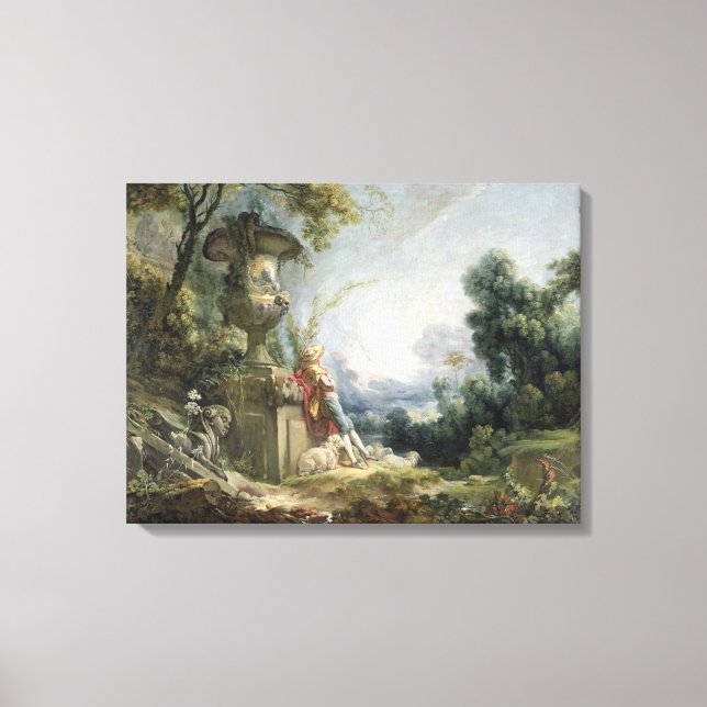 Pastoral Scene, or Young Shepherd in a Landscape Canvas Print (Front)