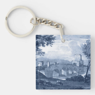 Pastoral Toile - Bridge Keychain