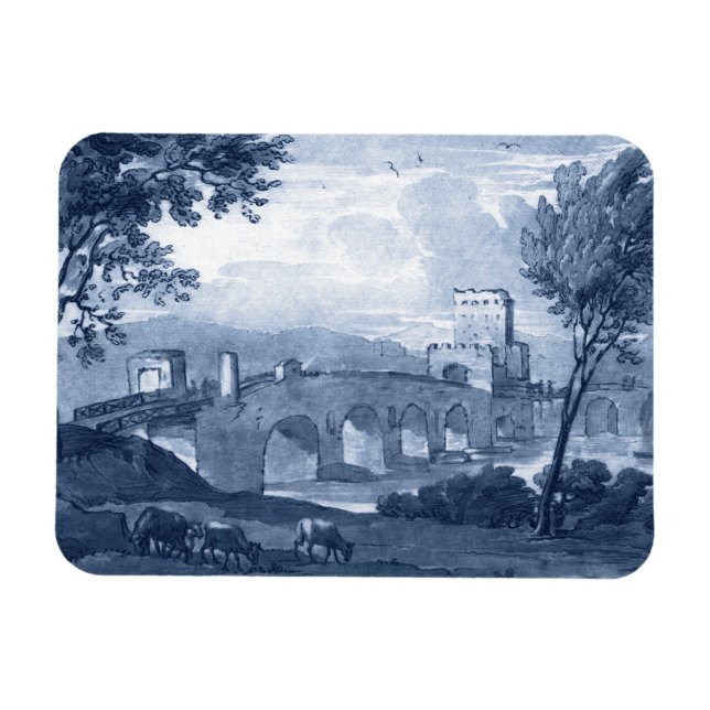 Pastoral Toile - Bridge Magnet (Horizontal)