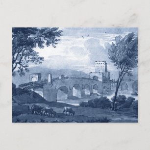 Pastoral Toile - Bridge Postcard