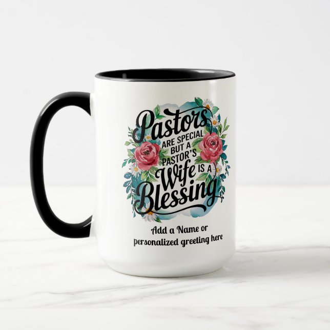 ✝️ Pastors Wife Appreciation Gift Blessing Custom Mug (Left)