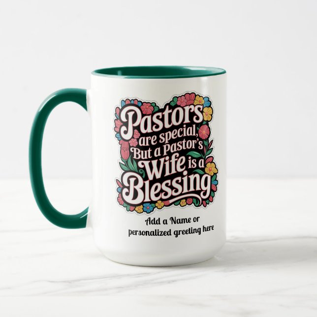 ✝️ Pastors Wife Appreciation Gift Blessing Custom Mug (Left)