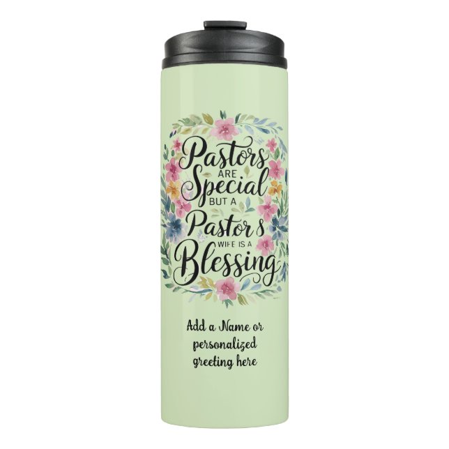 ✝️ Pastors Wife Appreciation Gift Blessing Custom Thermal Tumbler (Front)