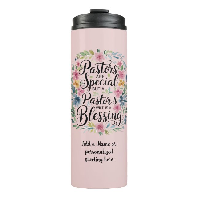 ✝️ Pastors Wife Appreciation Gift Blessing Custom Thermal Tumbler (Front)