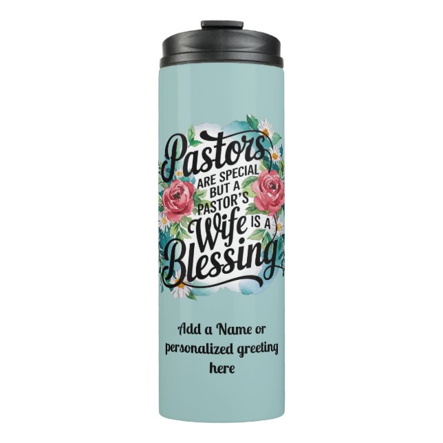 ✝️ Pastors Wife Appreciation Gift Blessing Custom Thermal Tumbler (Front)