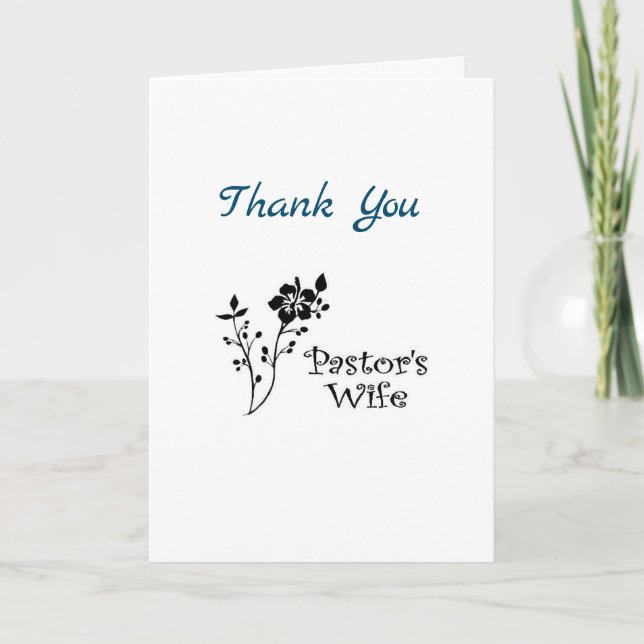 Pastor's Wife BE Thank You Card (Front)