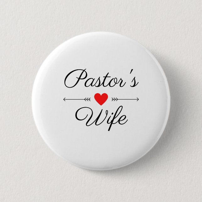 Pastor's Wife bl 2 Inch Round Button (Front)