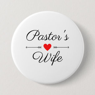 Pastor's Wife bl 3 Inch Round Button