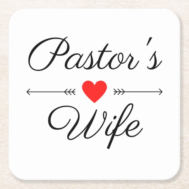 Pastor's Wife bl Square Paper Coaster (Front)