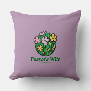 Pastors Wife - Blooms Throw Pillow