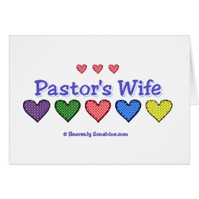 Pastor's Wife Gingham Hearts (Front Horizontal)