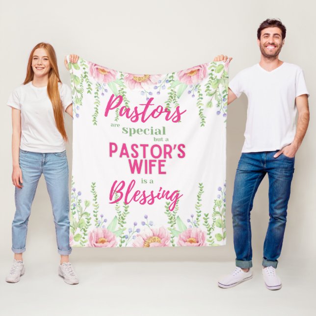 ✝️ Pastor's Wife Wives Appreciation Gift Thank You Fleece Blanket (In Situ)