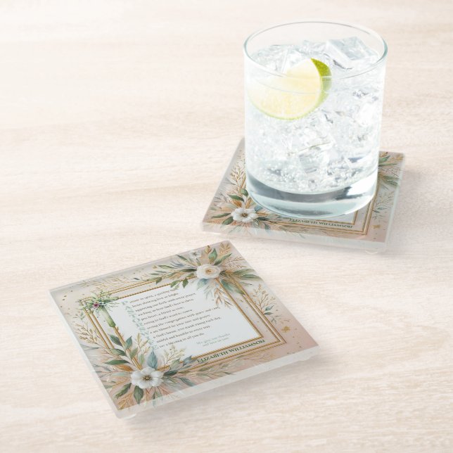 ✝️ Pastor's Wife Wives Appreciation Gift Thank You Glass Coaster (Angled)