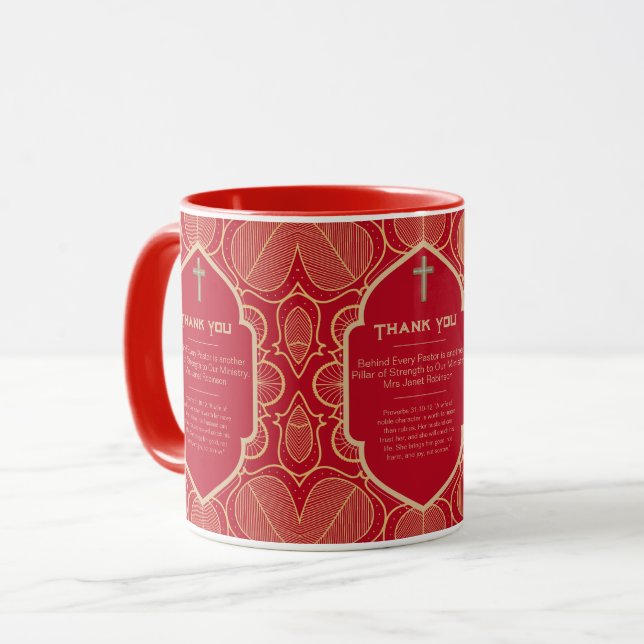 ✝️ Pastor's Wife Wives Appreciation Gift Thank You Mug (Front Left)