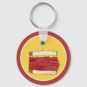 Pastrami on Rye NYC Kosher Jewish Deli Sandwich Keychain