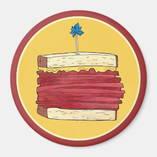 Pastrami on Rye NYC Kosher Jewish Deli Sandwich Magnet