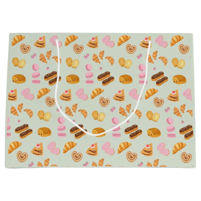 Pastries in Paris Large Gift Bag (Front)