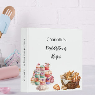 Pastry baking cooking Bridal Shower recipes Binder