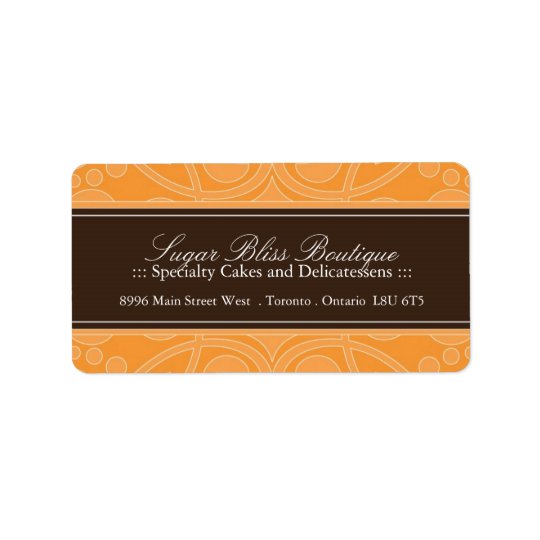 Pastry Chef Address Labels