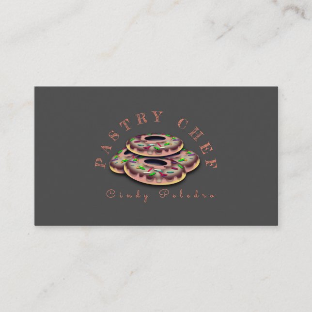 Pastry Chef Bakery Baking Business Card (Front)