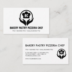 Pastry Chef Bakery Pizzeria Cook Logo Business Card