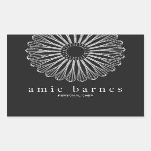 Pastry Chef Black White Whisk Logo Bakery Sticker