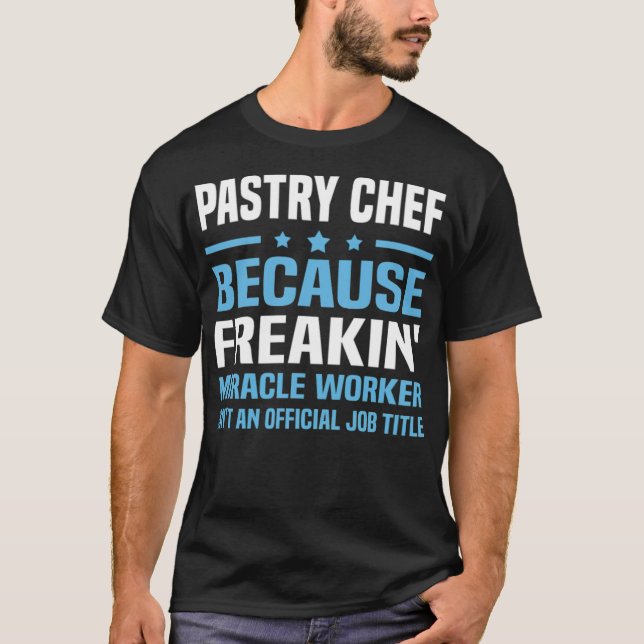 Pastry Chef  boy pirate ship chef (male) funny ted T-Shirt (Front)