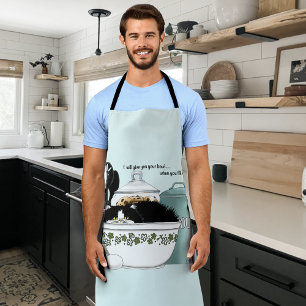 Pastry Chef Cat Blue Apron