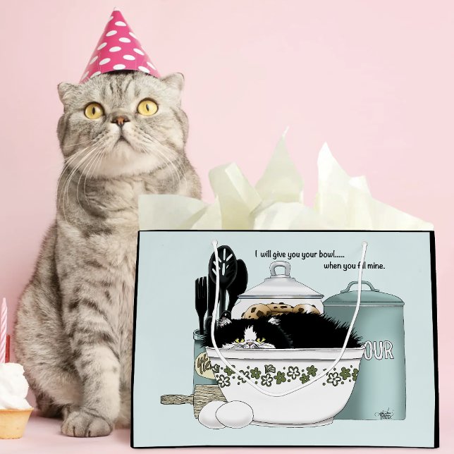 Pastry Chef Cat Large Gift Bag (Creator Uploaded)