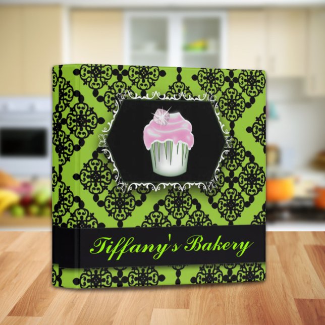 Pastry Chef Cupcake Cake Baker Bakery  Binder (Pastry Chef Cupcake Cake Baker Bakery 3 Ring Binder)