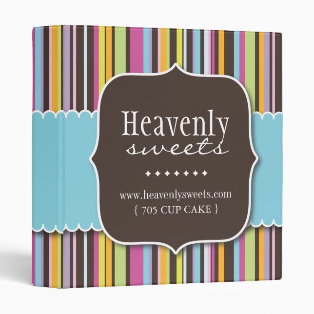 Pastry Chef | Cupcake Portfolio Binder (Front/Spine)